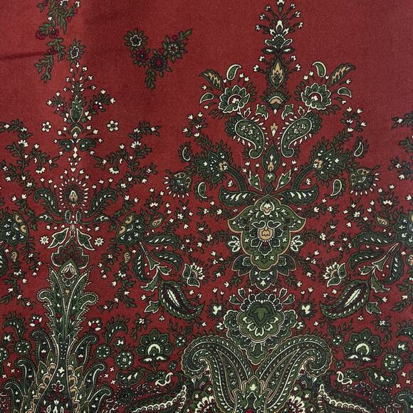 Y2K Boho Paisley Midi Skirt S Vintage Burgundy Tapestry Whimsigoth Holiday Witch - Picture 7 of 12